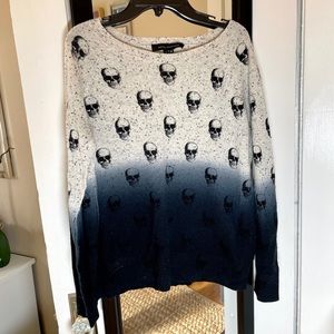 Skull Cashmere Dip Dye Sweater